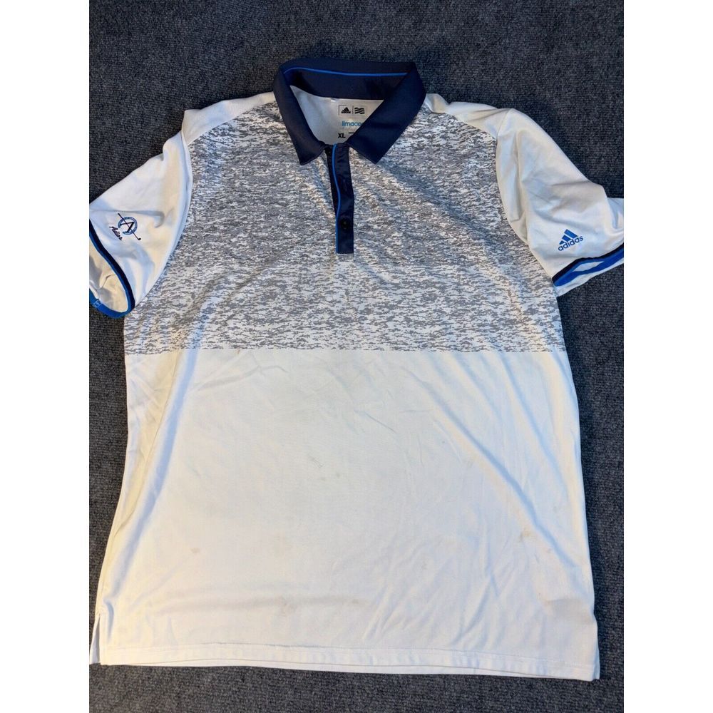 adidas Polo Shirt Men XL Multi ClimaCool Golf Performance Mesh Short Sleeve Logo
